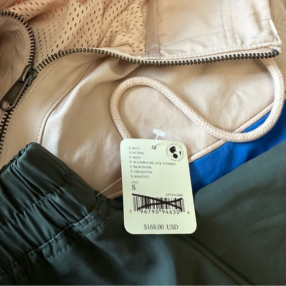 Free People Movement Walk The Line Colorblock Pullover in Blue/Pink Small - Picture 8 of 8